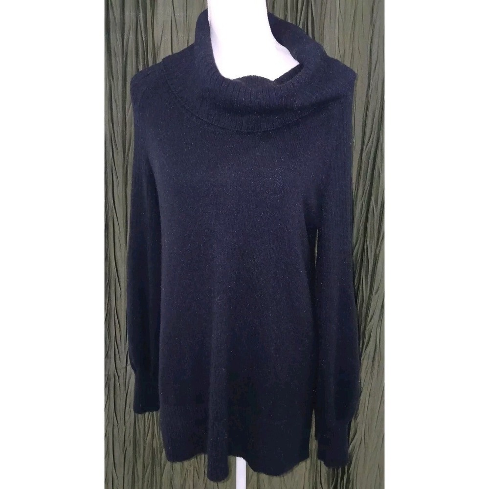 Anthropologie Cowl Neck Sweater Black Knit Womens‎ Small